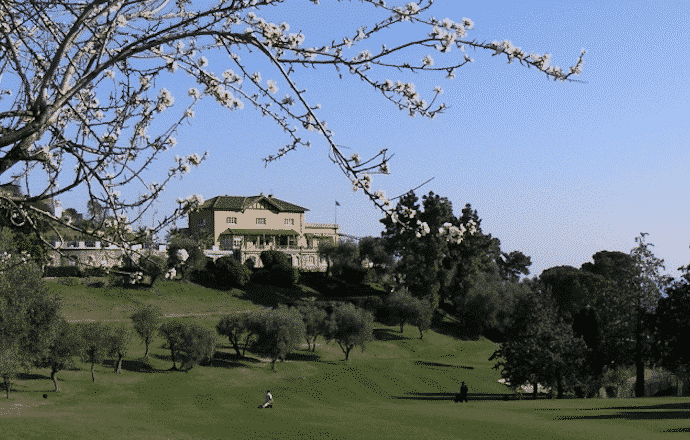 Golf de San Remo, Ligurie, Italie et le Club House Golf de San Remo
